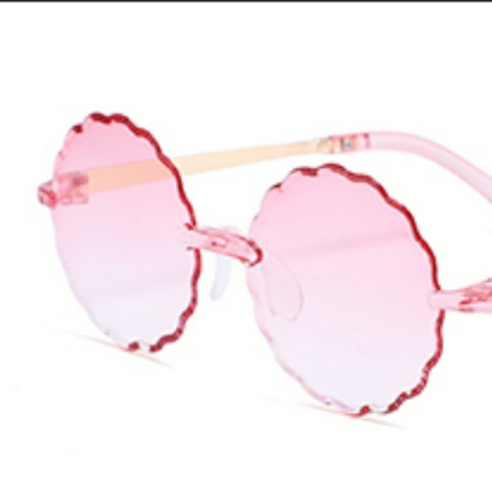 Large Pink round sunglasses
